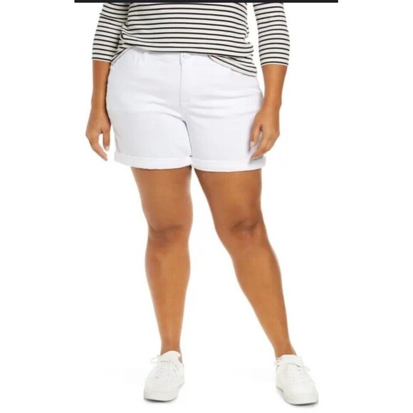 Wit & Wisdom Pants - Wit & Wisdom Ab-Solution Shorts Womens 16 White Slimming Stretch Cotton Blend